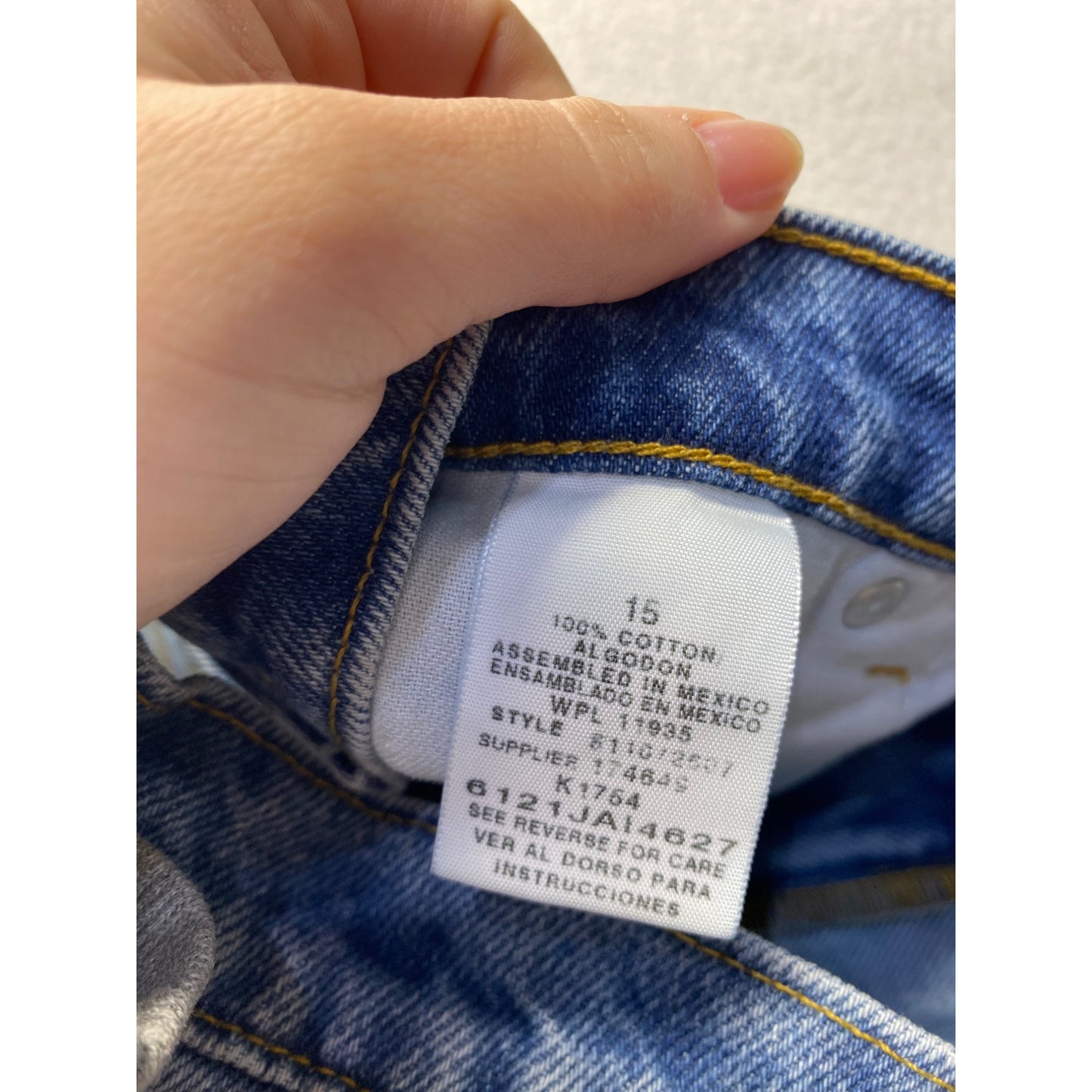 Vintage Arizona Womens Size 15 Relaxed Fit Blue Denim Jeans #7241
