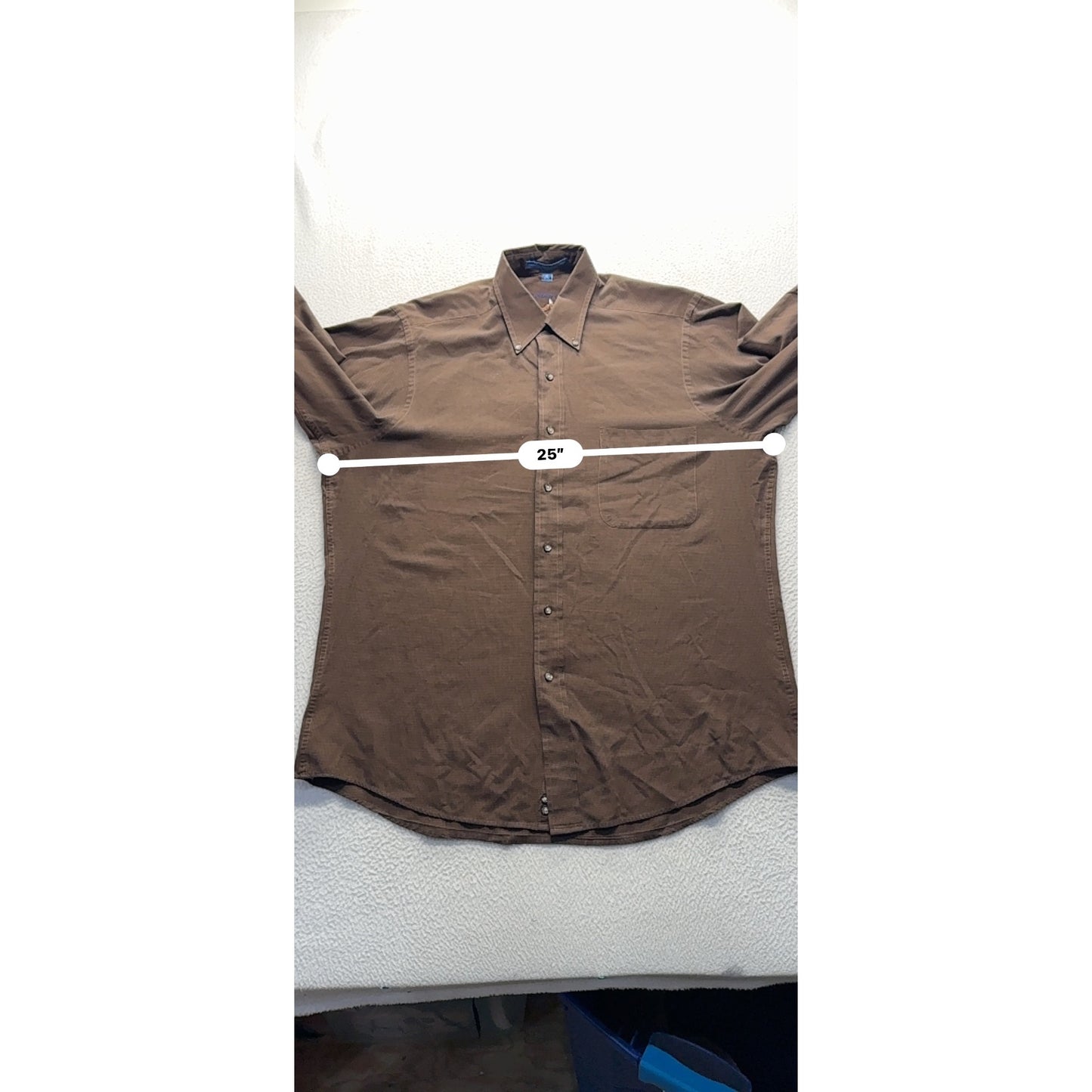 G.H. Bass & Co. Brown Button-Up Long Sleeve Shirt Size 16 34/35 265B