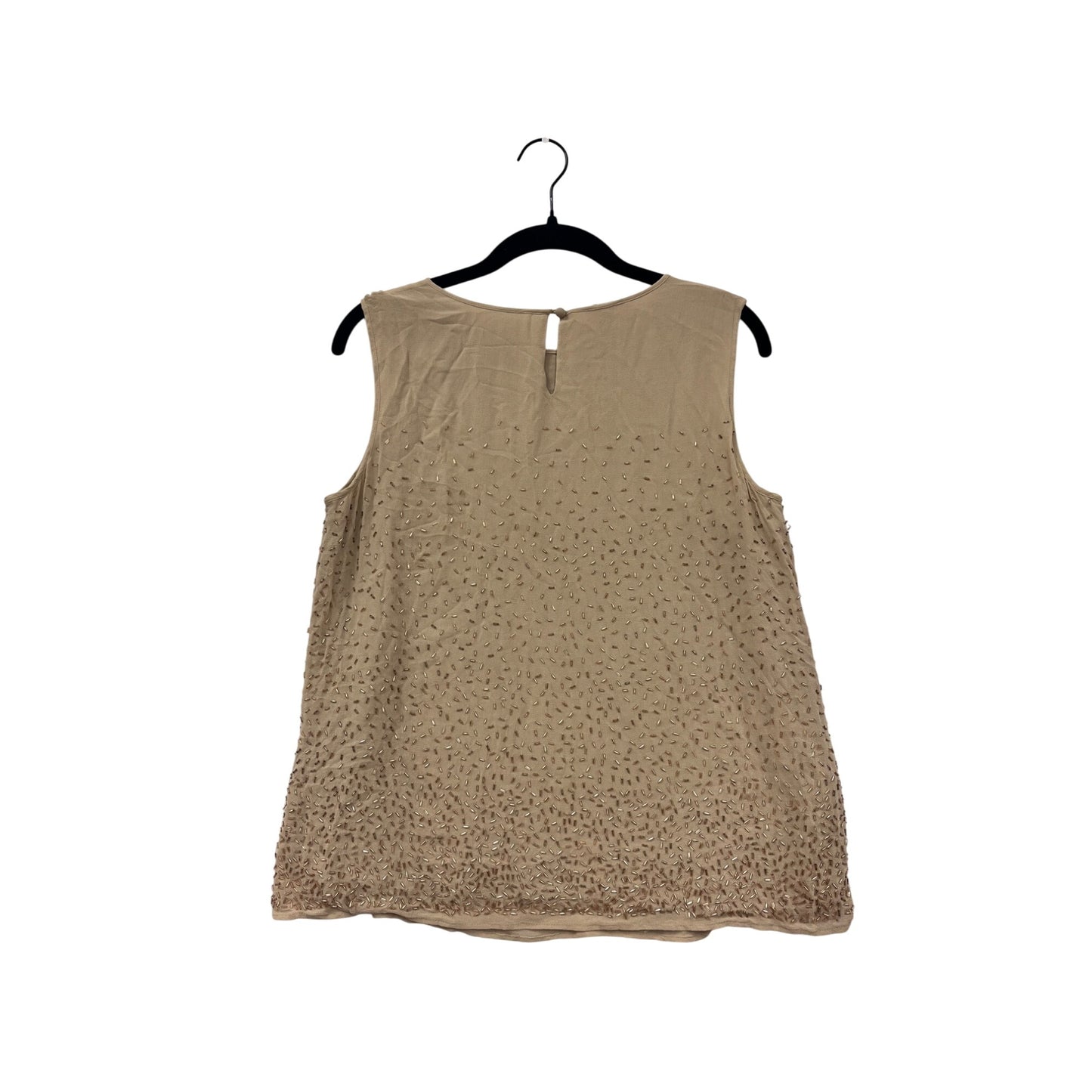 Women’s 10 Tank Silk Beaded Sleeveless Blouse #6821
