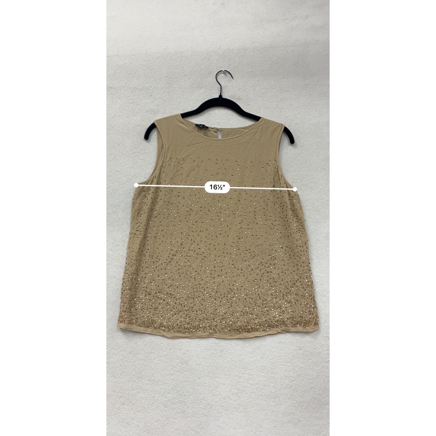 Women’s 10 Tank Silk Beaded Sleeveless Blouse #6821