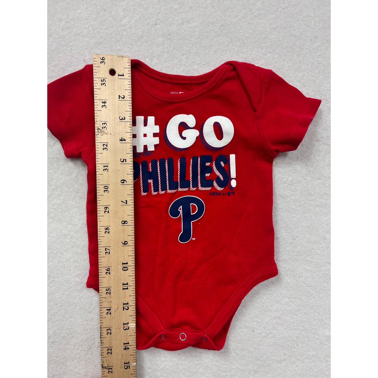 #Go Phillies Baby Bodysuit 12M #6514