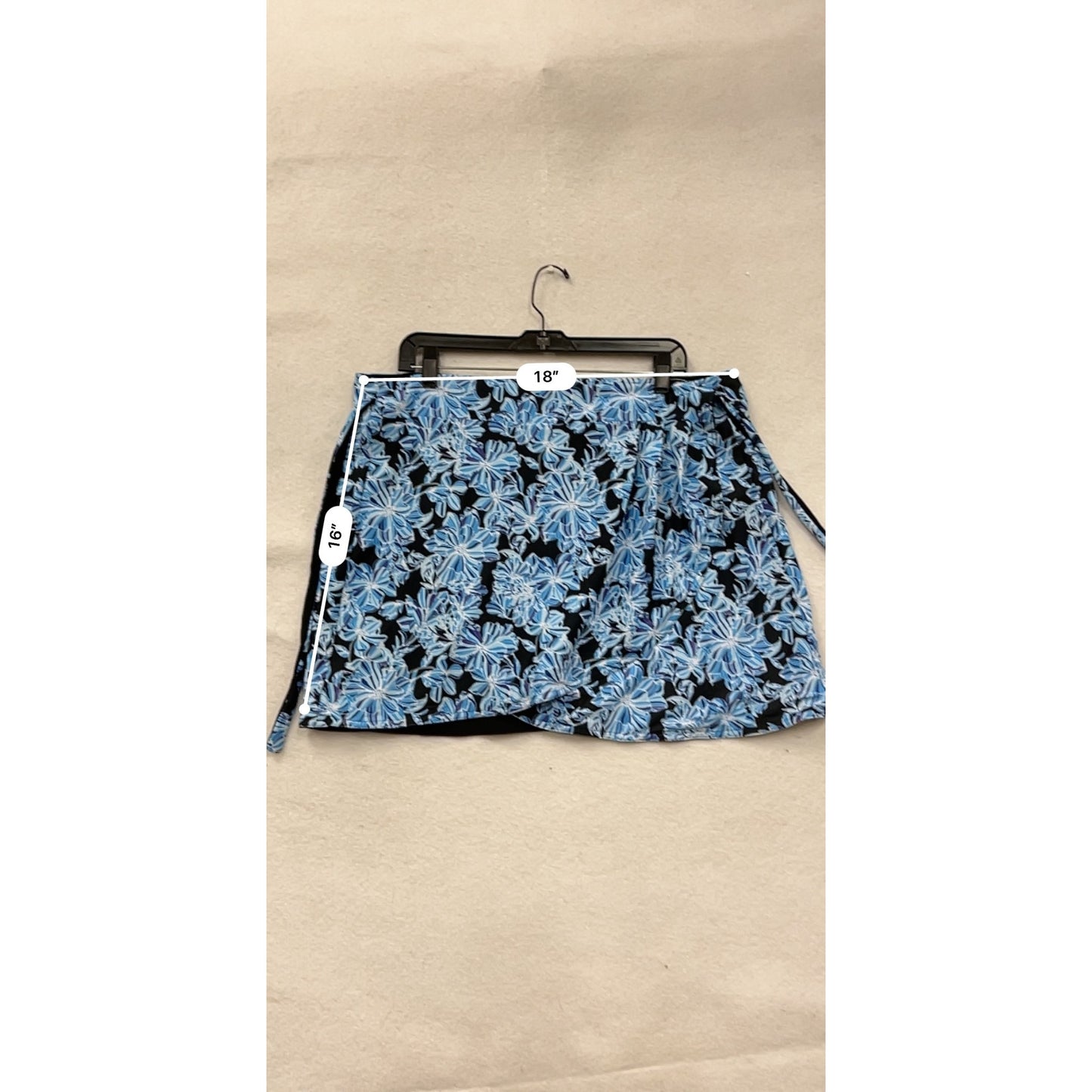 HDE Floral Swim Skirt With Side Tie XL/XXL Polyester #8374