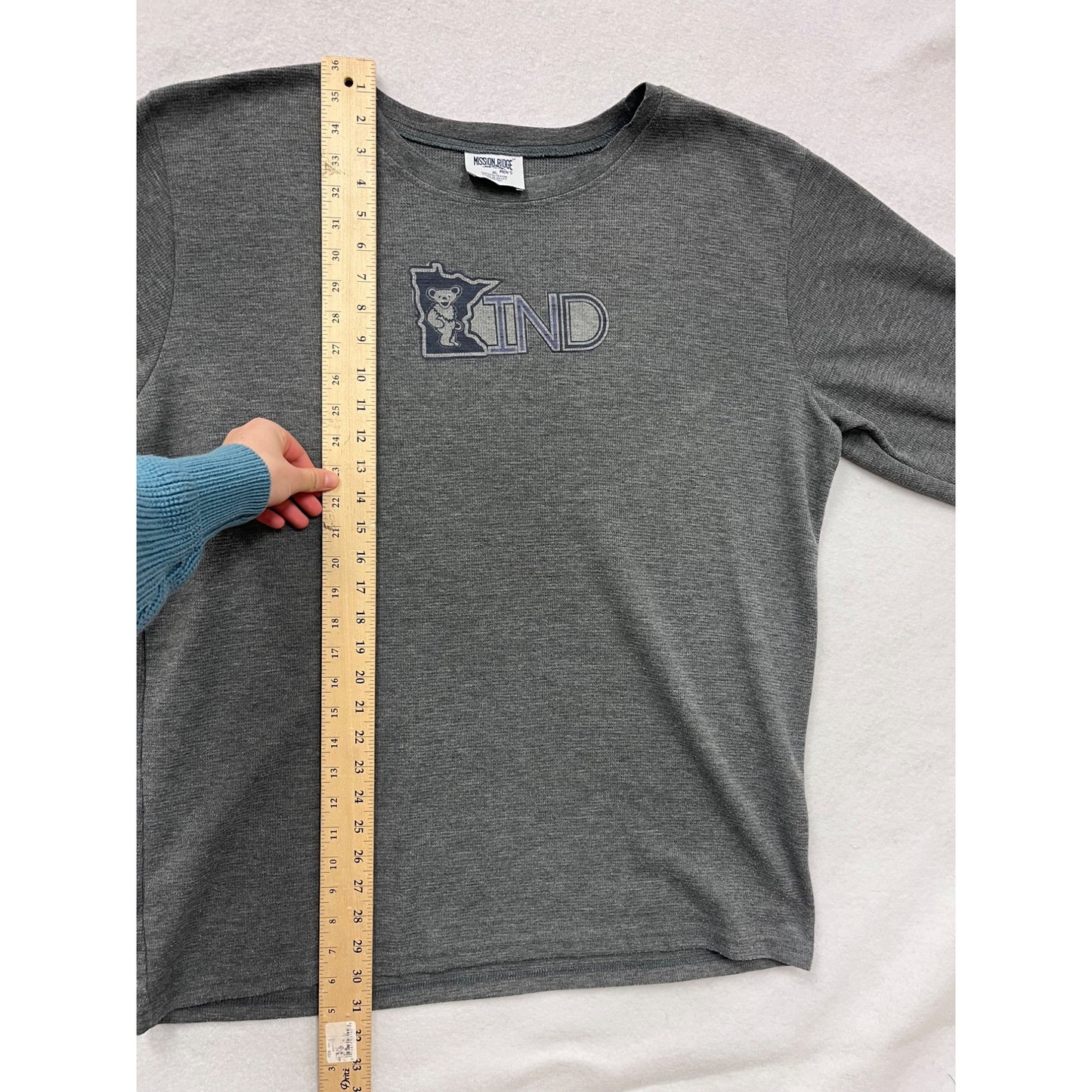 Mission Ridge Mens XL Gray "Kind" Graphic Long Sleeve Shirt #6538