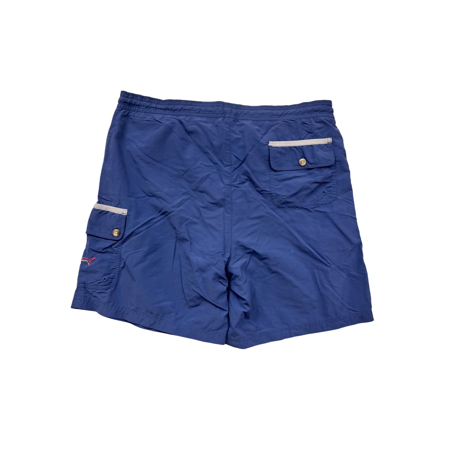 Greg Norman Mens Medium Blue Nylon/Polyester Cargo Swim Shorts #69A