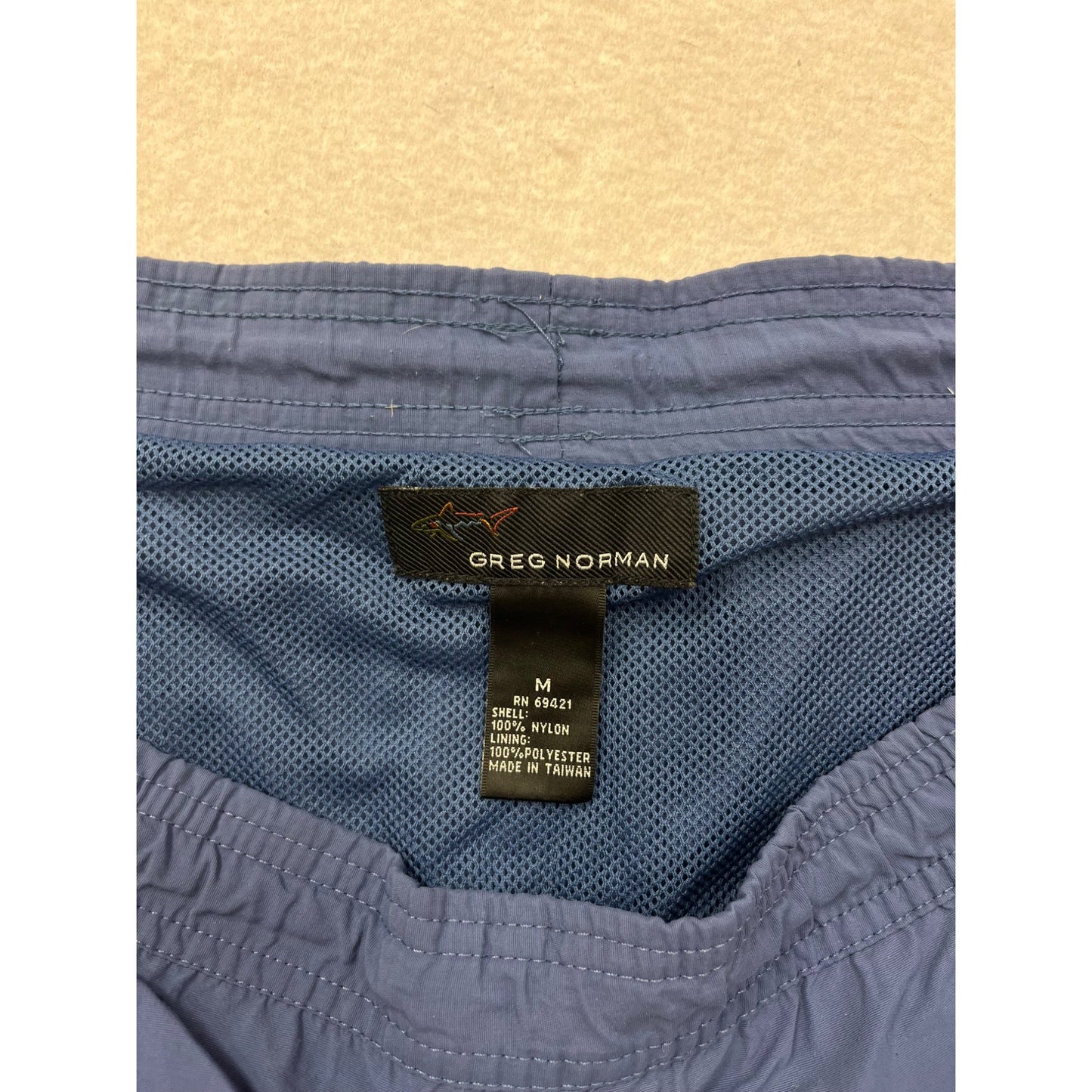 Greg Norman Mens Medium Blue Nylon/Polyester Cargo Swim Shorts #69A