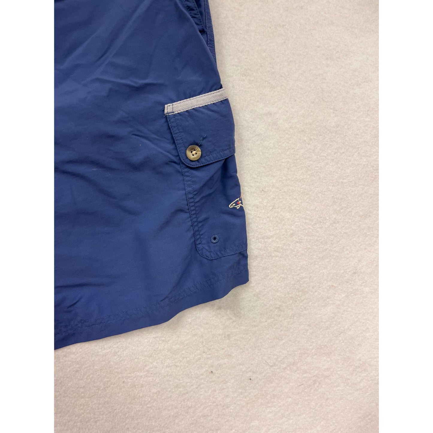 Greg Norman Mens Medium Blue Nylon/Polyester Cargo Swim Shorts #69A