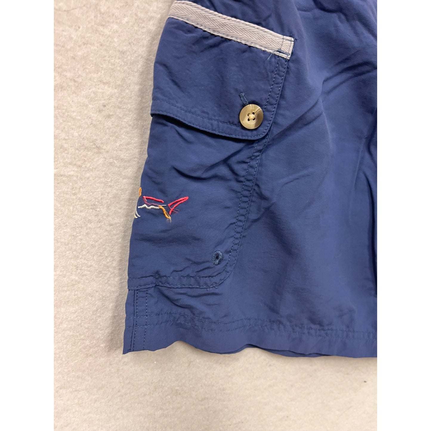 Greg Norman Mens Medium Blue Nylon/Polyester Cargo Swim Shorts #69A