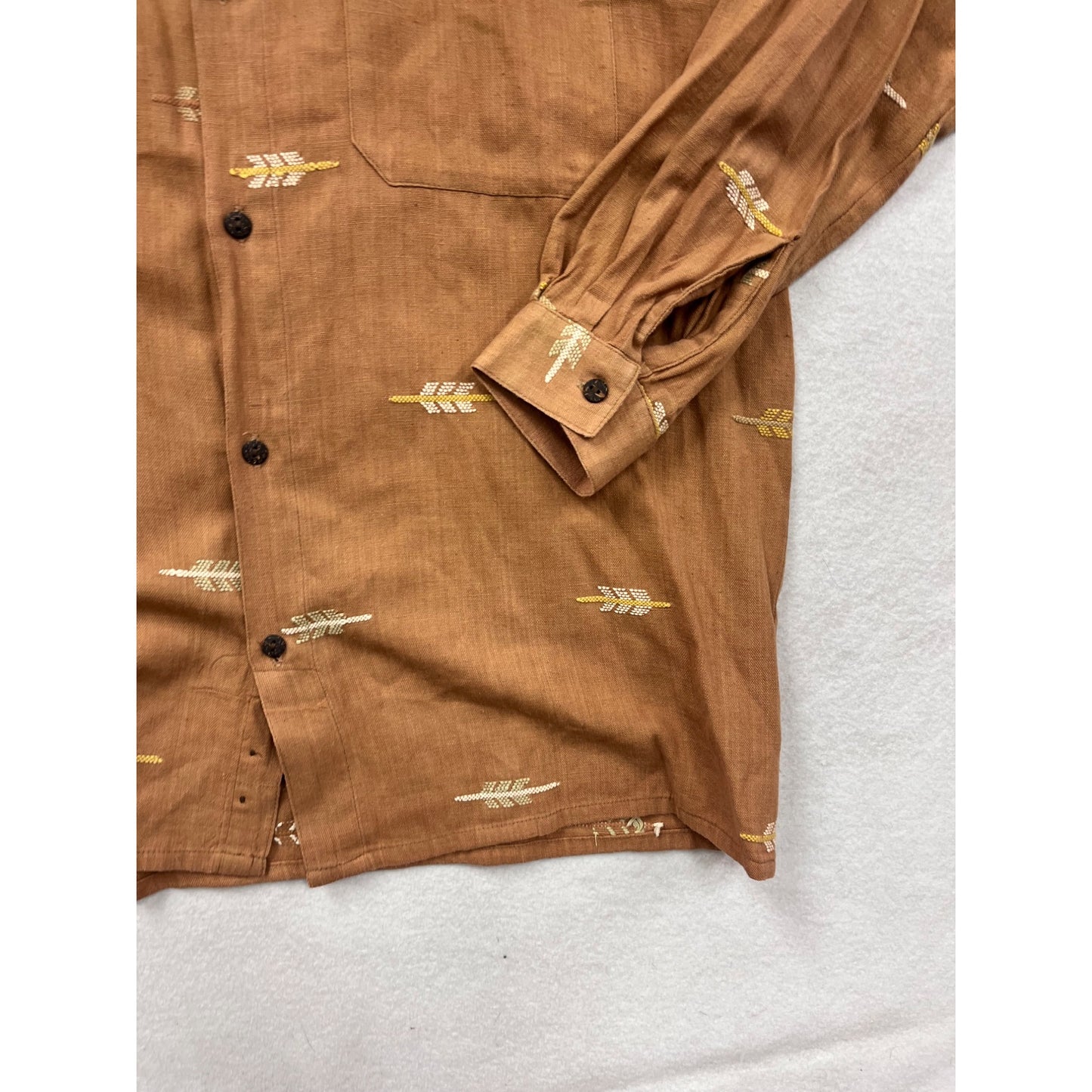 Vintage Artesania New York Mens Cotton Button-Up Shirt #8308
