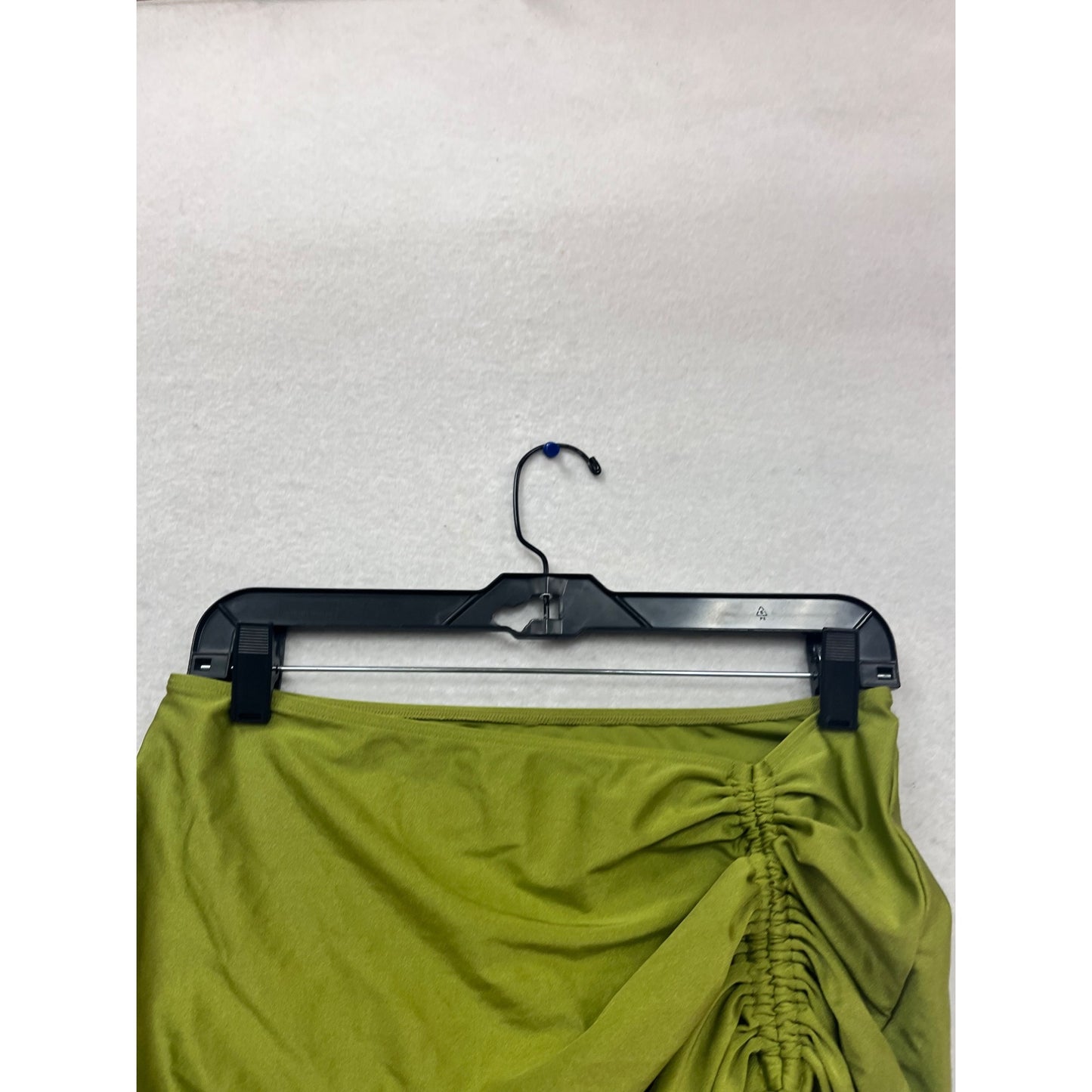 White Fox Olive Green Ruched Swim Cover S/M #909A