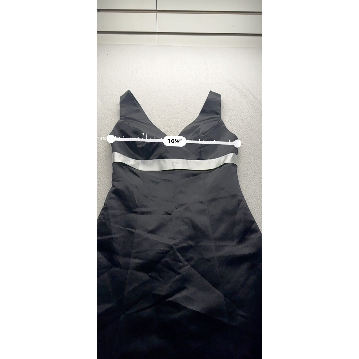 Womens Black & White Sleeveless V-Neck Cocktail Dress Size 10 #7814
