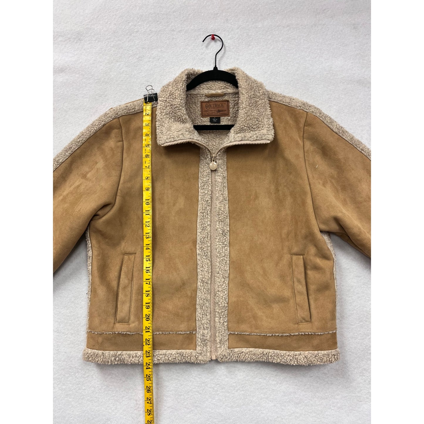 Women’s Outback Loveland Suede & Sherpa Lined Tan & Cream Jacket #6051