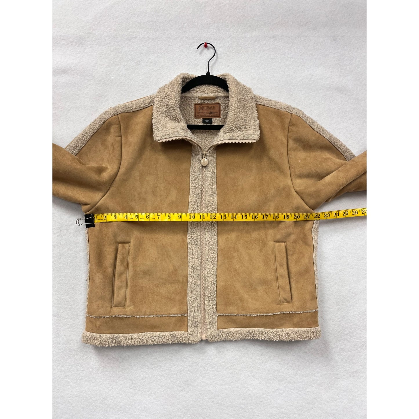 Women’s Outback Loveland Suede & Sherpa Lined Tan & Cream Jacket #6051