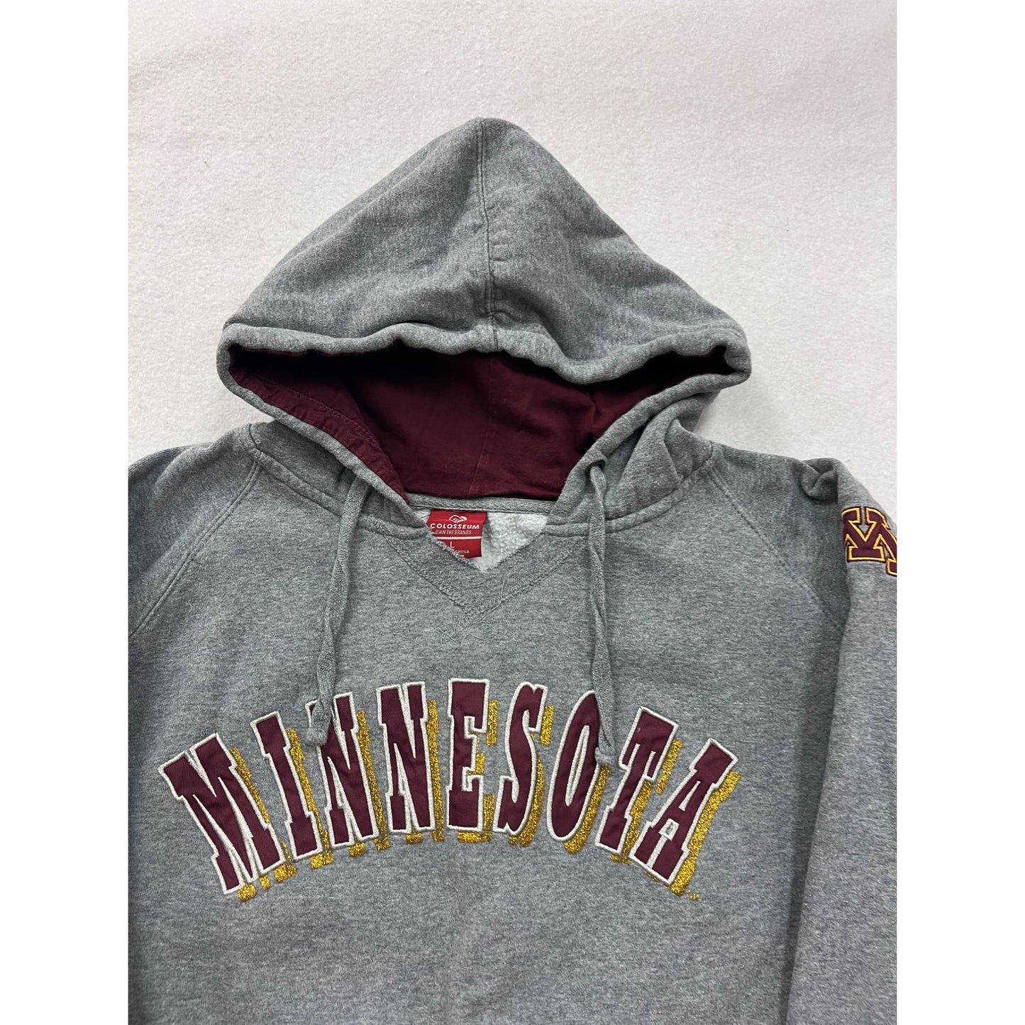 Minnesota Gray Hoodie Youth Large By Colosseum #8982