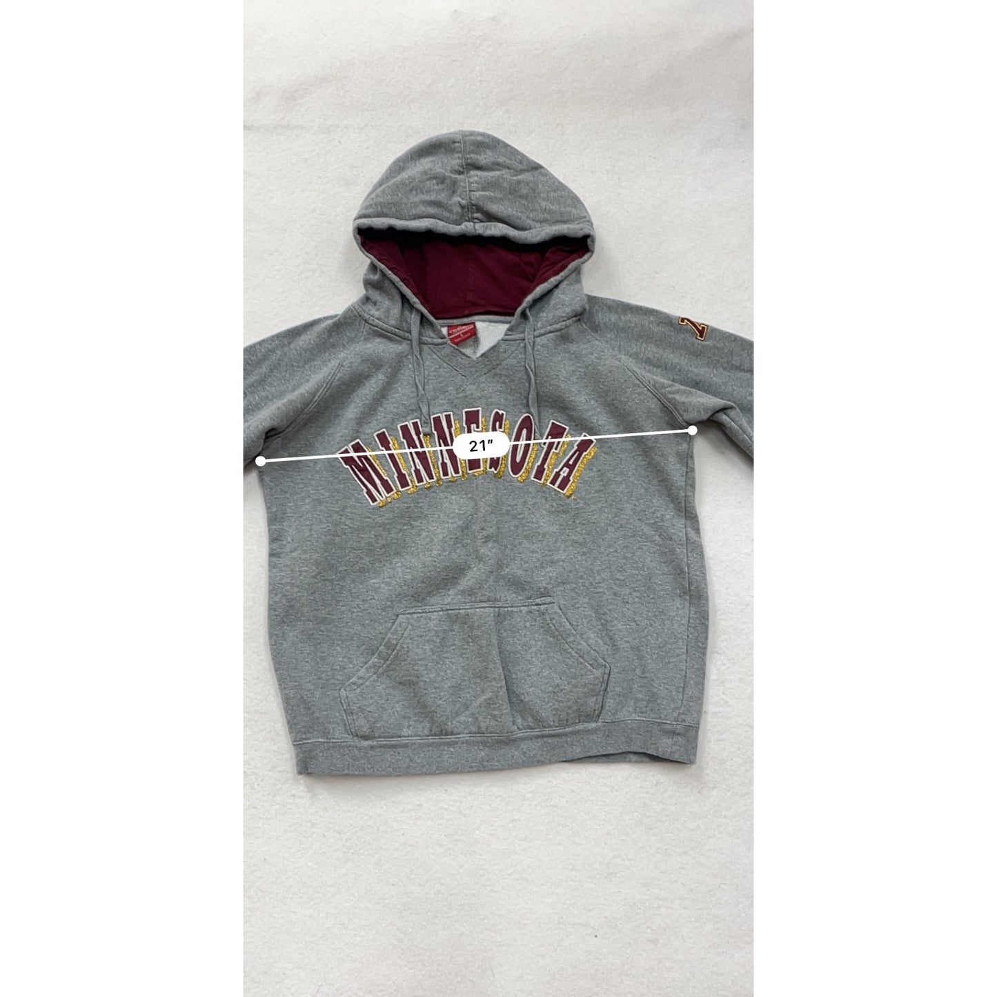 Minnesota Gray Hoodie Youth Large By Colosseum #8982