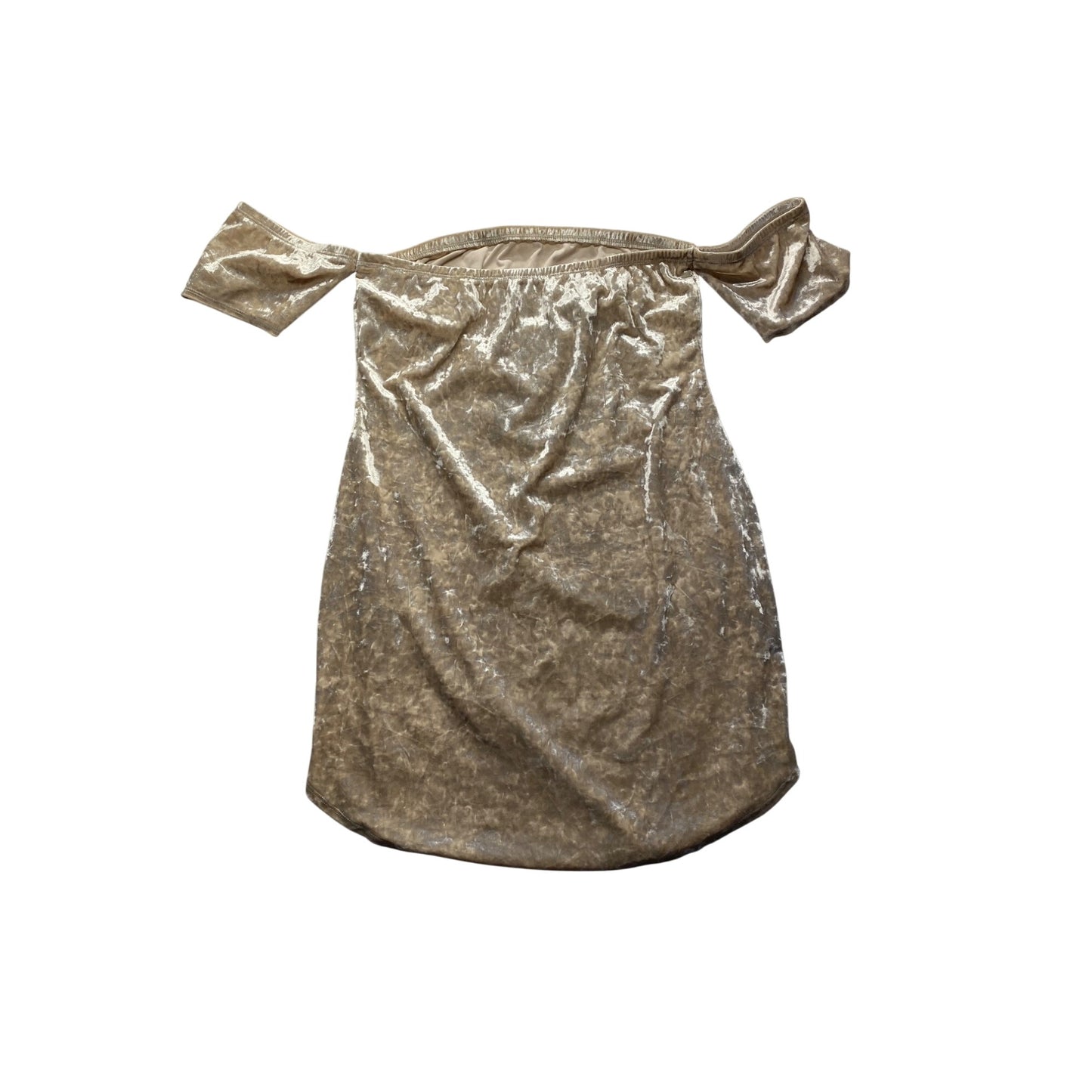 Gold Velvet Off-Shoulder Dress Forever 21+ #7332