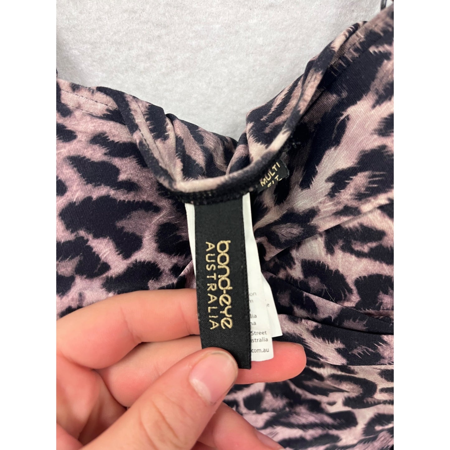 Bond-Eye Australia Leopard Print One-Piece Swimsuit Size 14 #8365