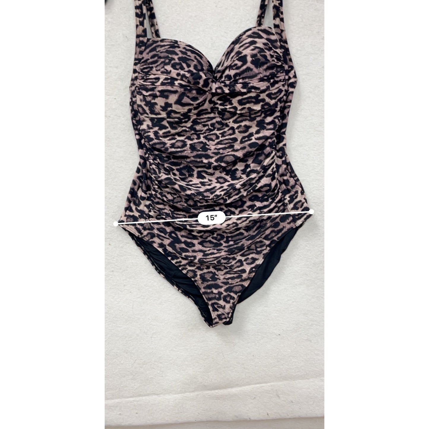 Bond-Eye Australia Leopard Print One-Piece Swimsuit Size 14 #8365