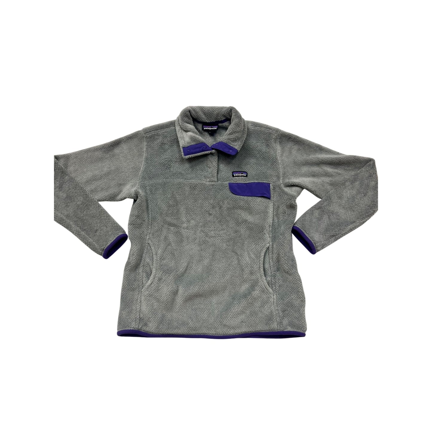 Patagonia Womens Gray & Purple Fleece Pullover Jacket #6171