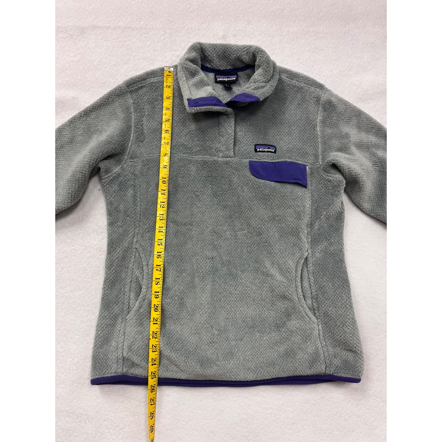 Patagonia Womens Gray & Purple Fleece Pullover Jacket #6171