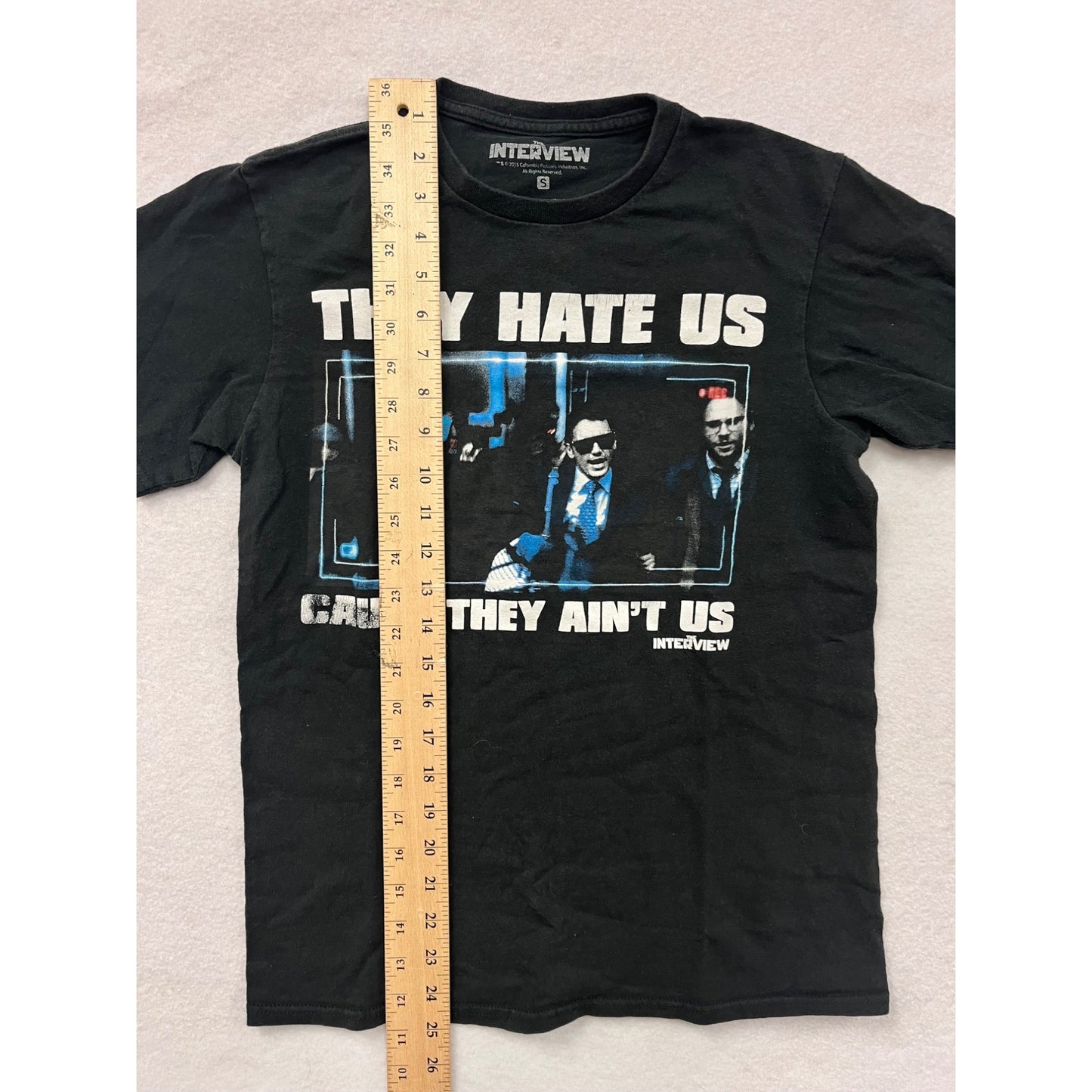 Women’s “The Interview” Graphic T-Shirt Black "They Hate Us Cause They Aint Us" #6308