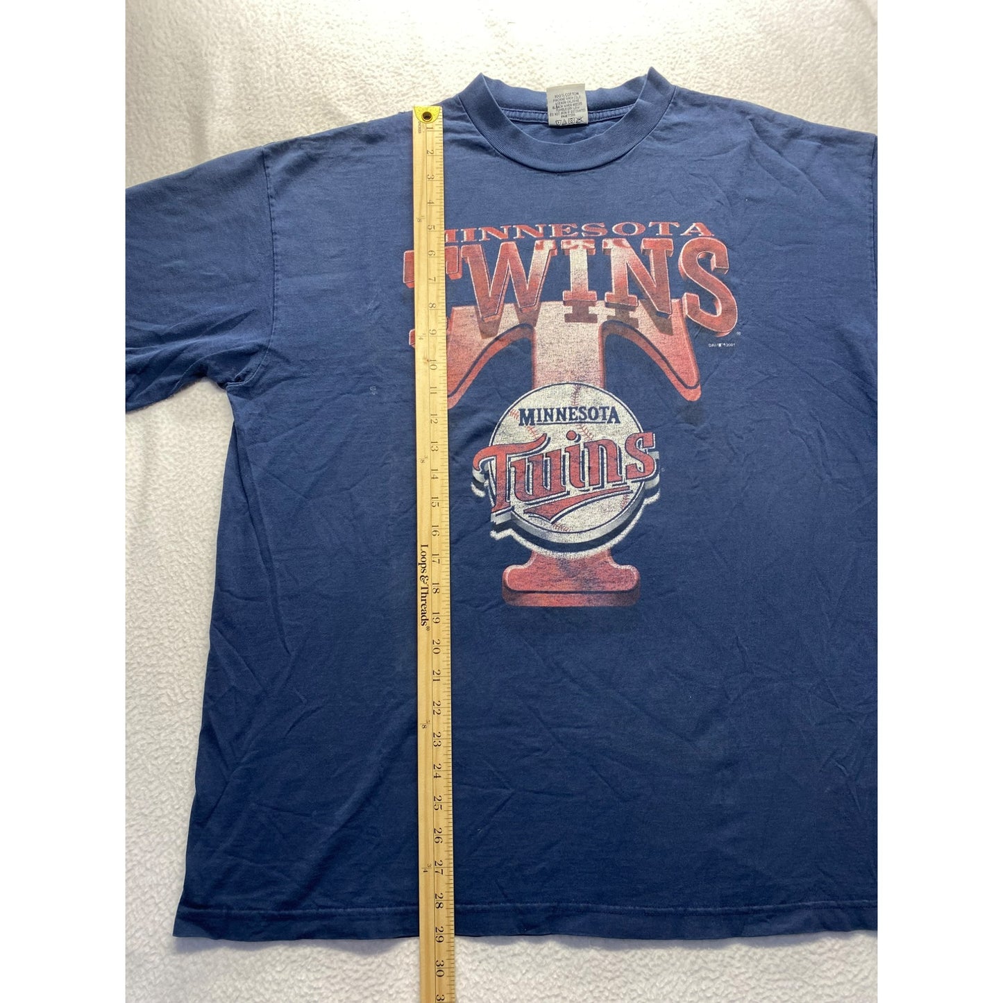 Minnesota Twins 2001 Vintage XXL T-Shirt 100% Cotton #5852