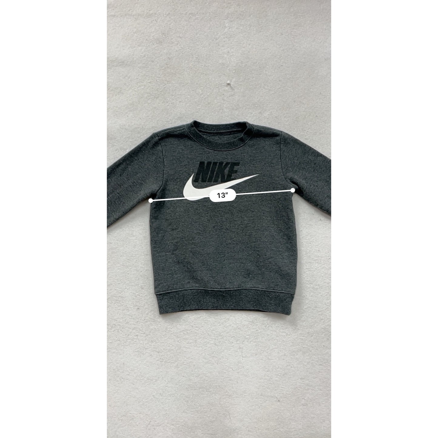 Nike Logo Sweatshirt Gray Size 7 #8758