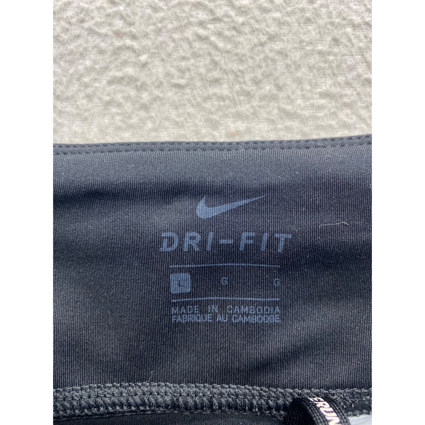 Nike Black Dri-Fit Capri Leggings With Reflective Dots & Back Zipper Pocket #7197
