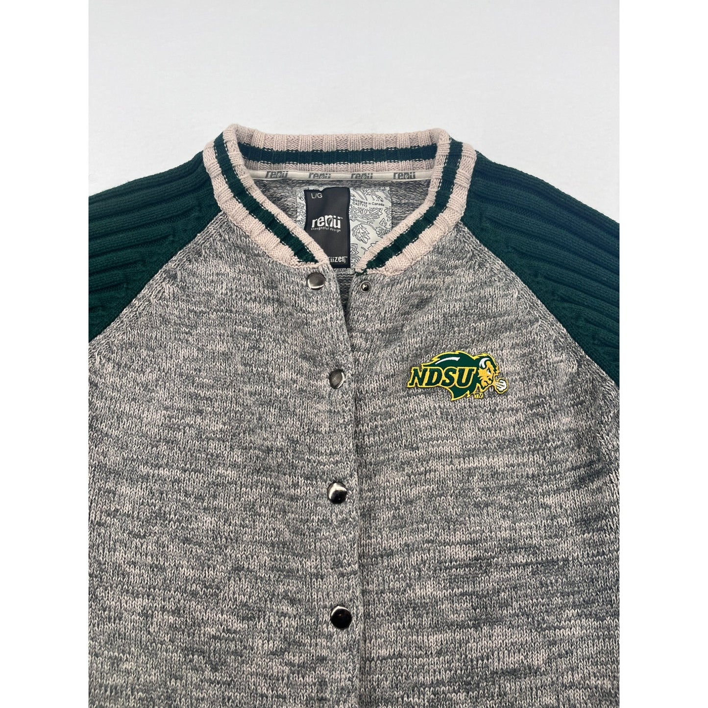 NDSU Womnes Repu Bruzer Varsity Style Cardigan Sweater #6134