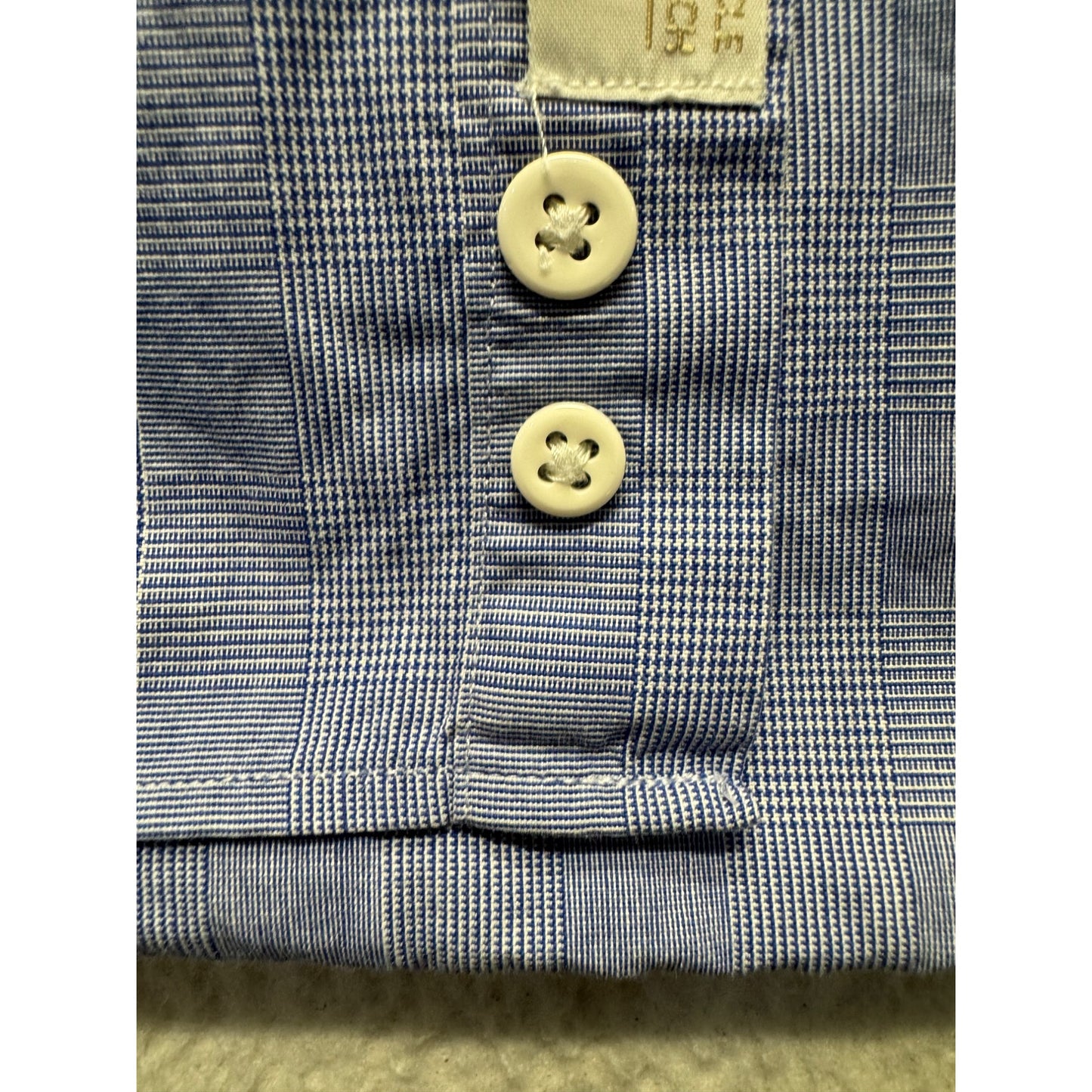 Nordstrom Classic Fit Blue Checkered Long Sleeve Shirt Size 16-33 #9984