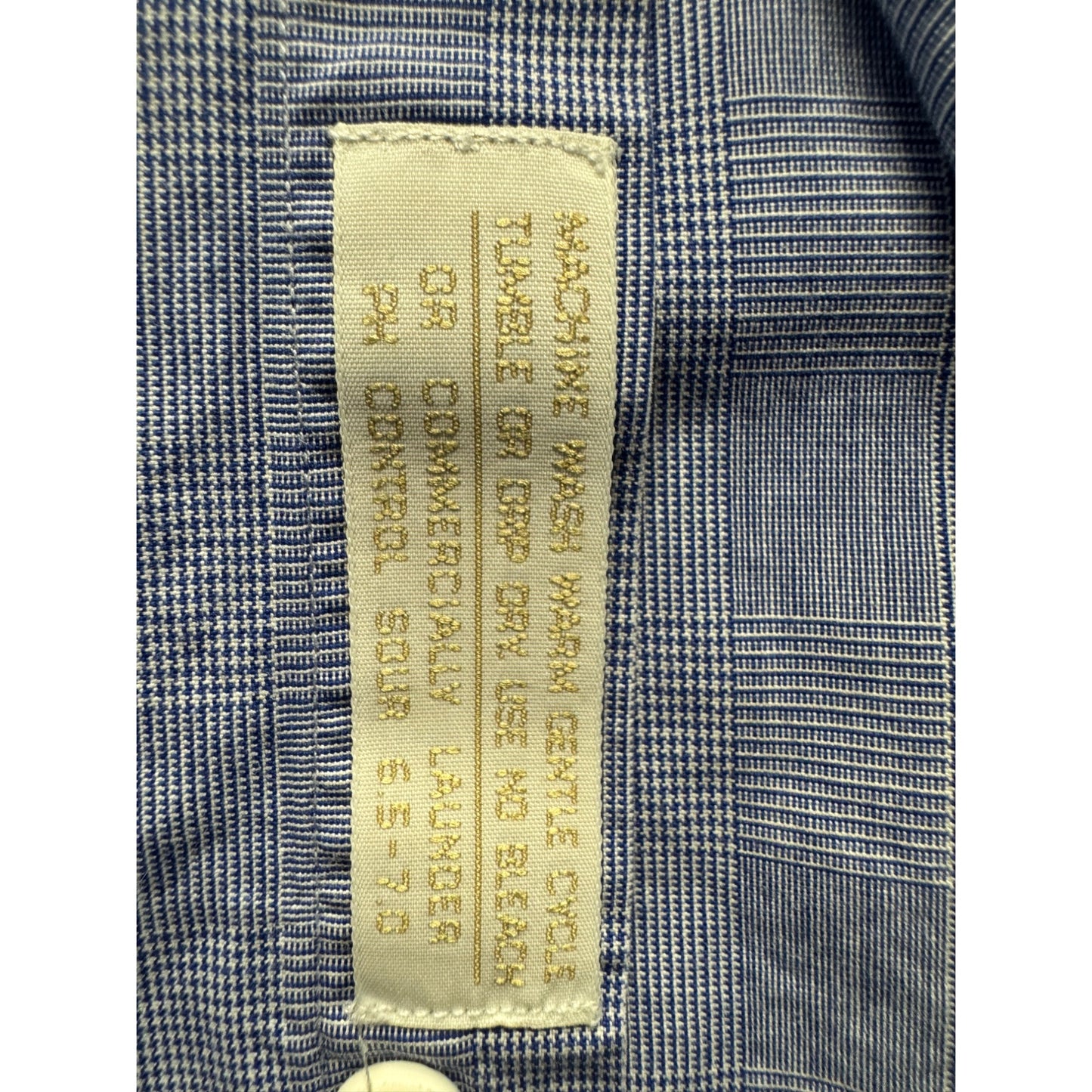 Nordstrom Classic Fit Blue Checkered Long Sleeve Shirt Size 16-33 #9984