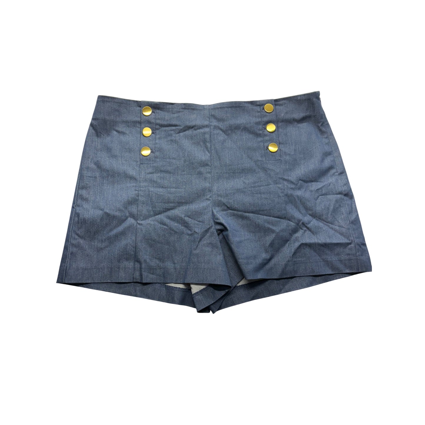 Loft Womens Blue High-Waist Sailor Shorts #7571