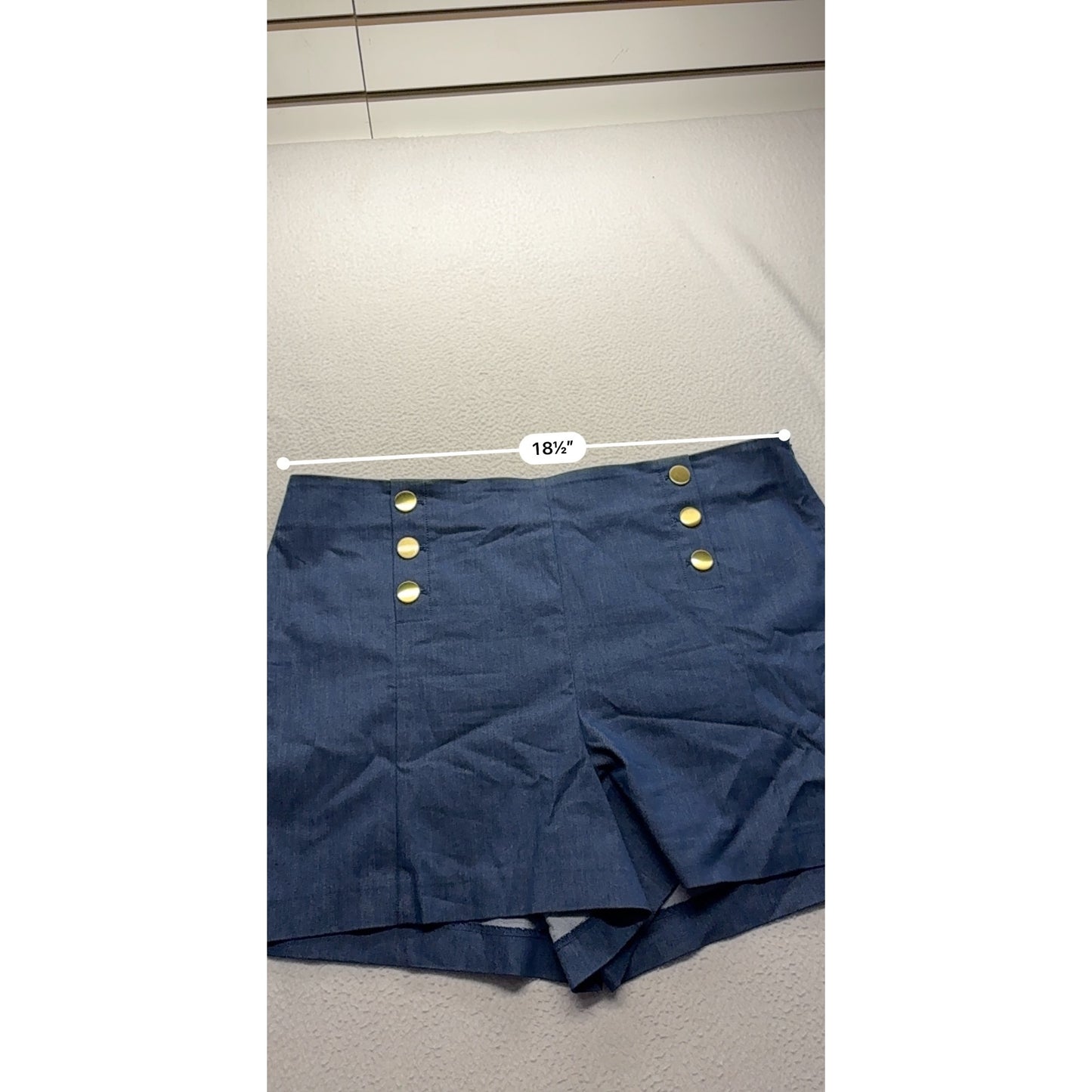 Loft Womens Blue High-Waist Sailor Shorts #7571