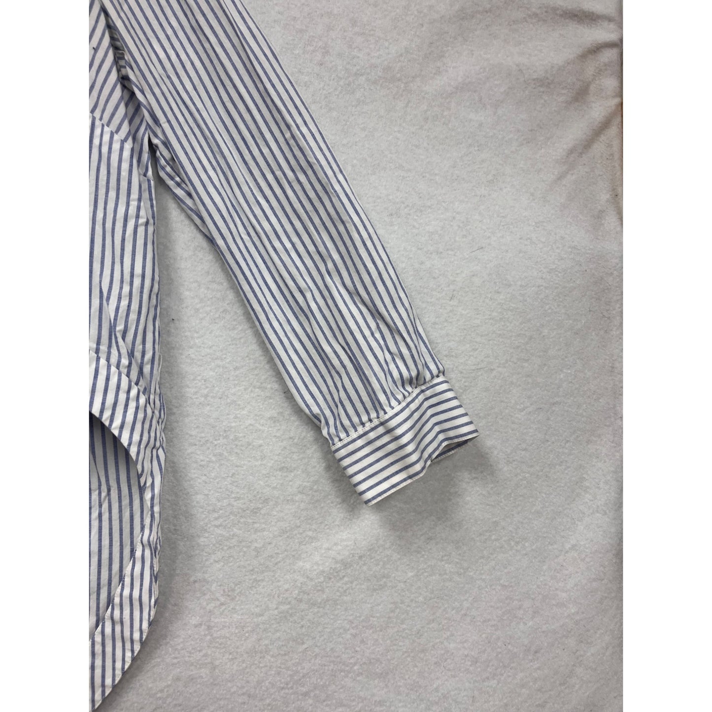 Veronica Beard Striped Hi-Low Button-Front Cotton Shirt Womens Size 8 #6630