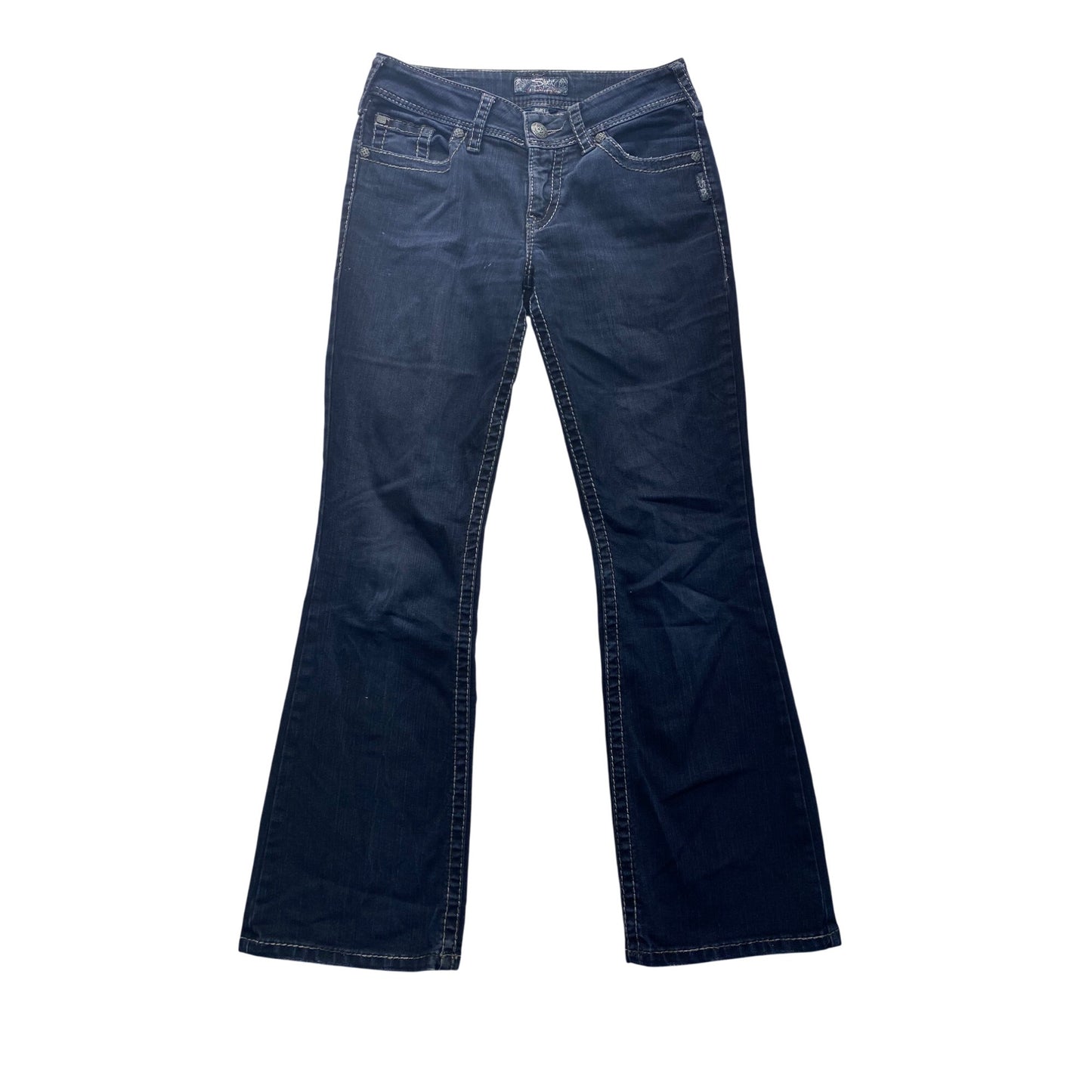 Silver Jeans Co. Womens Suki Flare Dark Wash Jeans W28/L30 #7114