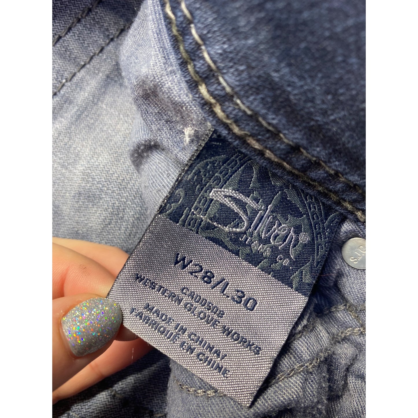 Silver Jeans Co. Womens Suki Flare Dark Wash Jeans W28/L30 #7114