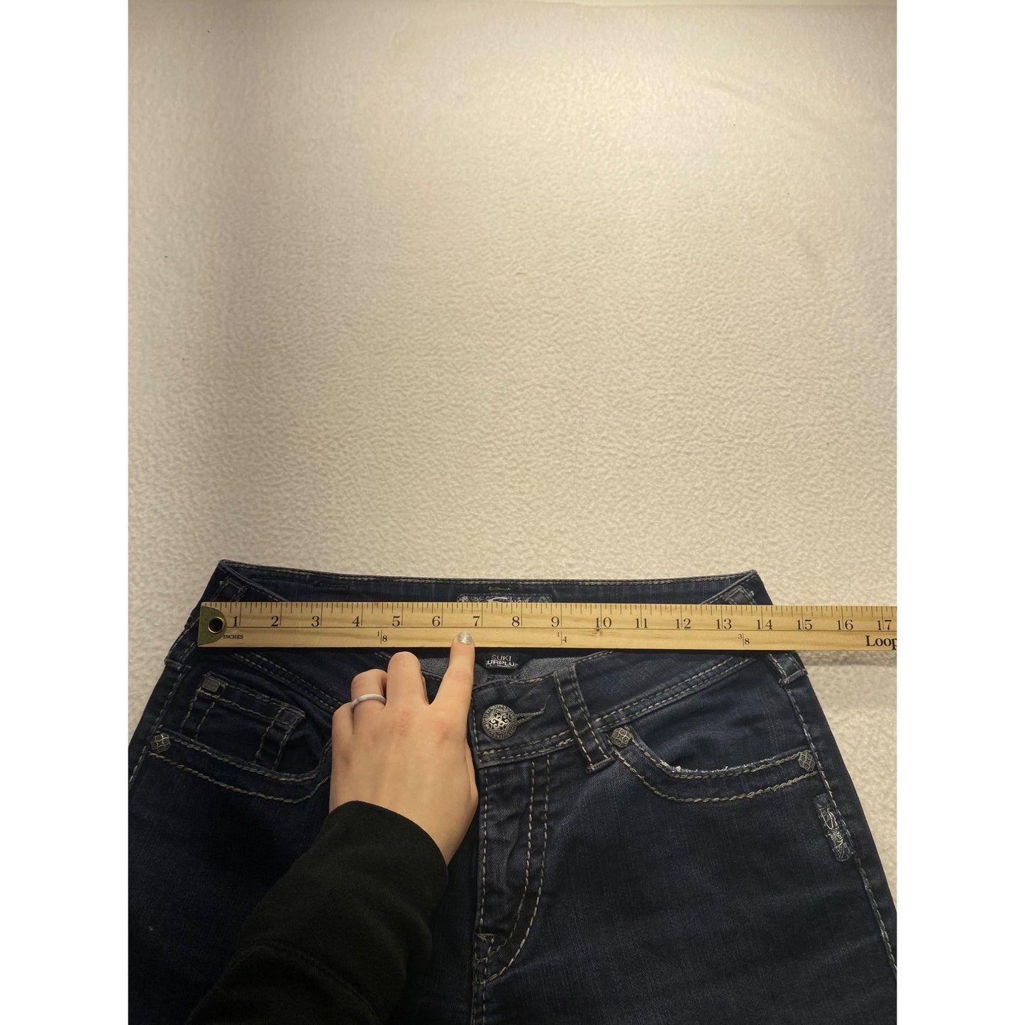Silver Jeans Co. Womens Suki Flare Dark Wash Jeans W28/L30 #7114