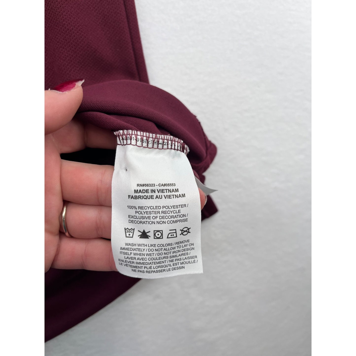 Men’s Nike Dri-Fit Maroon Minnesota Polo Shirt With White Trim #6147