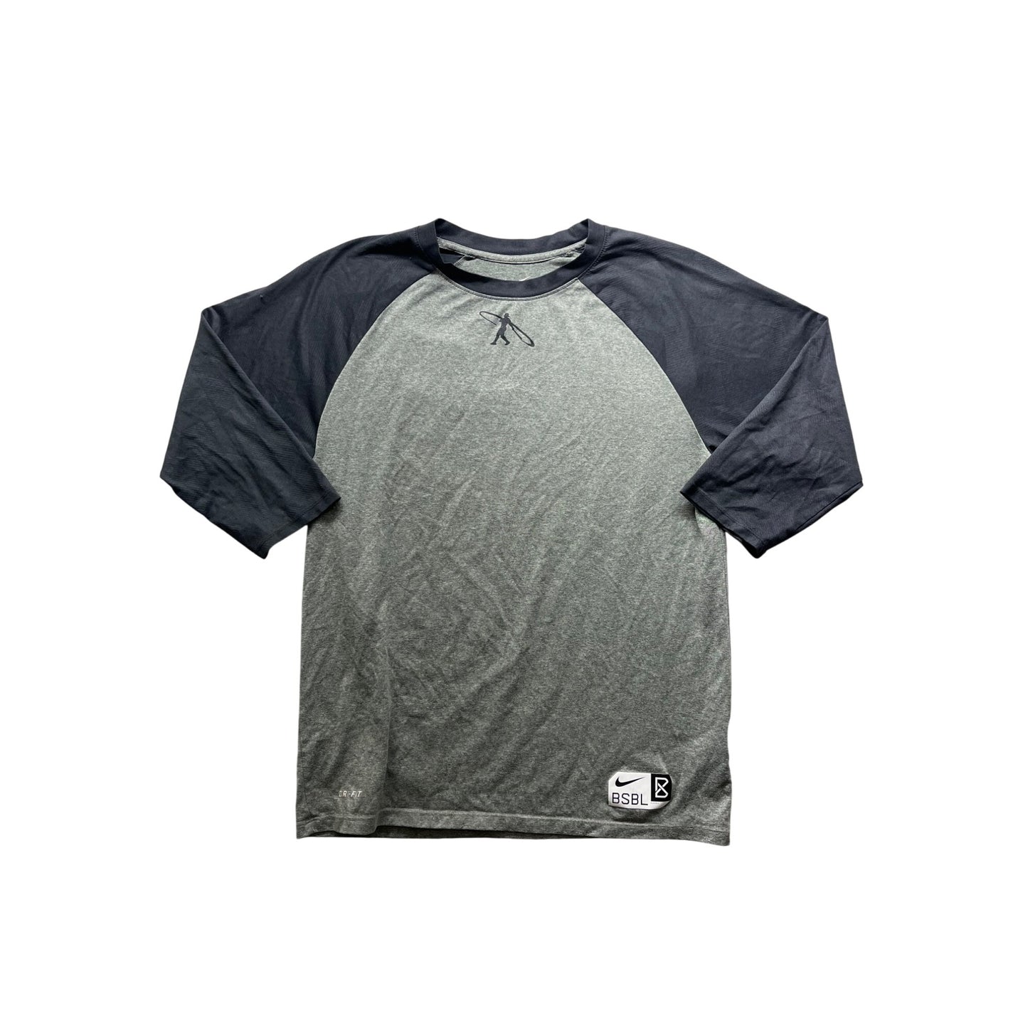 Men’s Nike Dri-Fit BSBL Athletic Cut Raglan 3/4 Sleeve Tee Shirt #2972