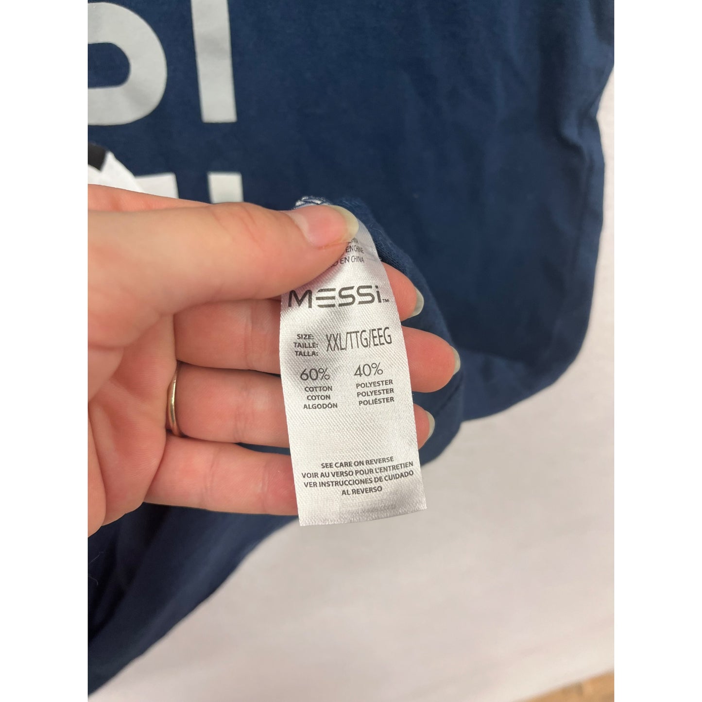 Lionel Messi Navy Blue Graphic Soccer Tee #6073