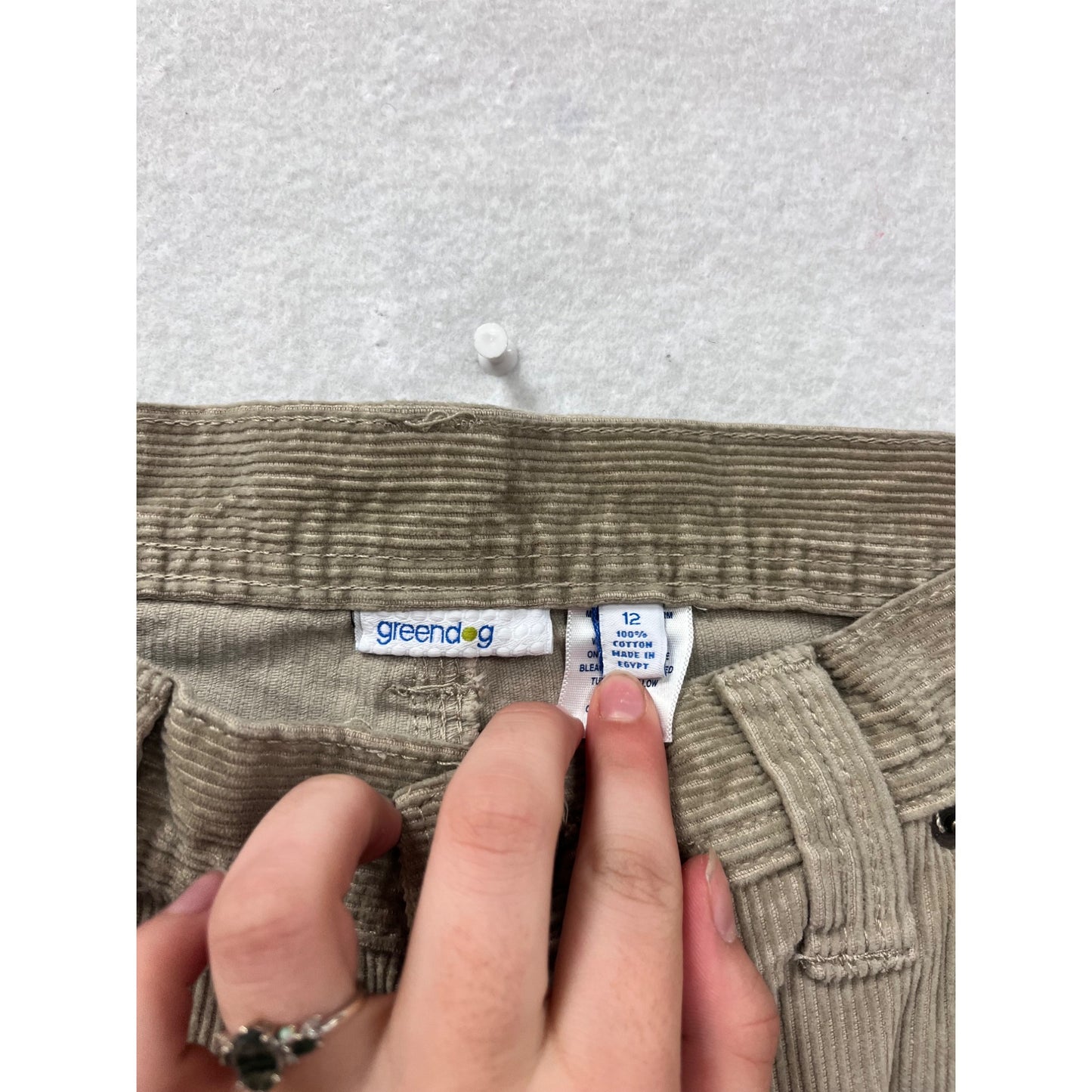 Green Dog Womens Cargo Corduroy Pants Size 12 #8032