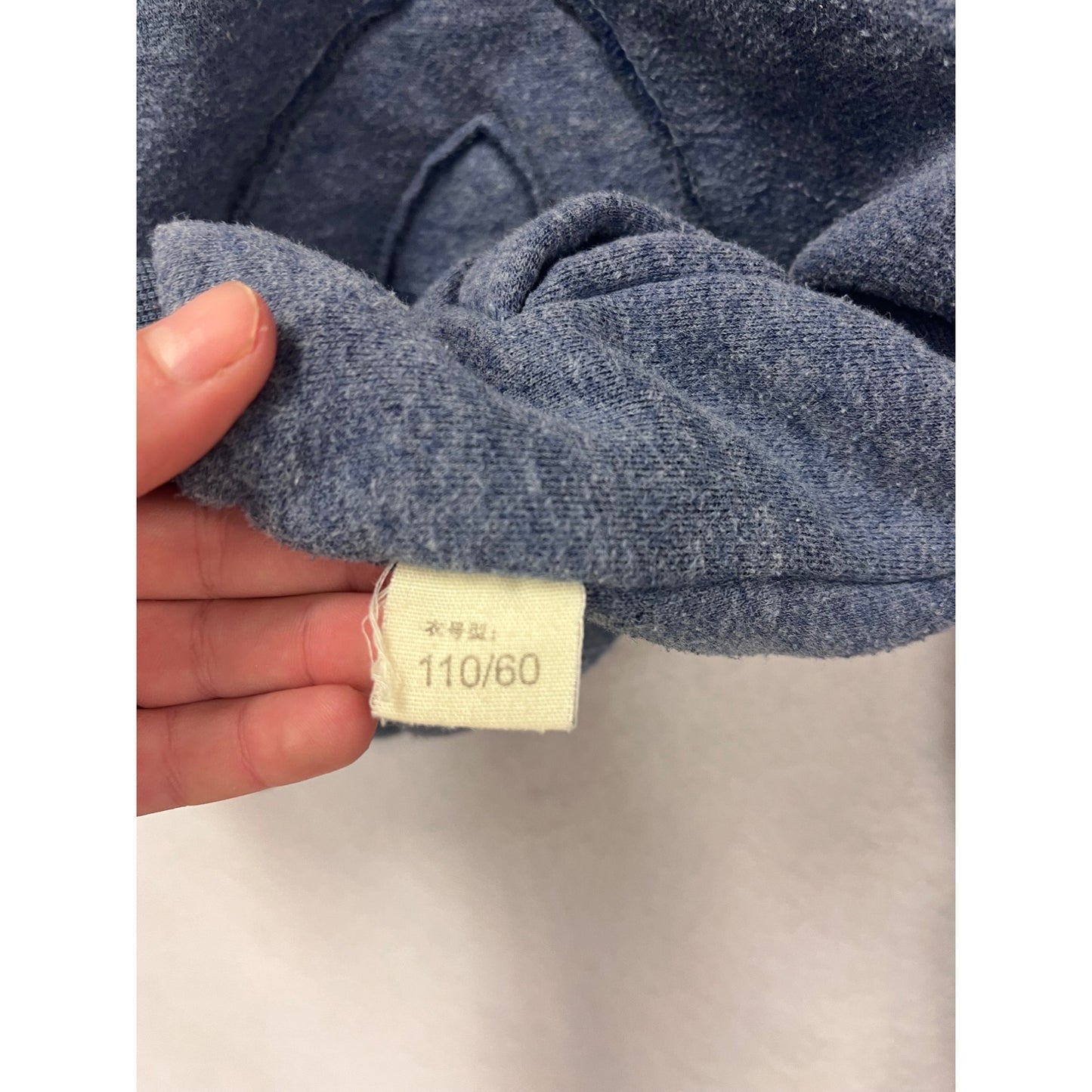 Toddler Kids Blue Fleece-Lined Hooded Pullover With "A" Embroidery #6663
