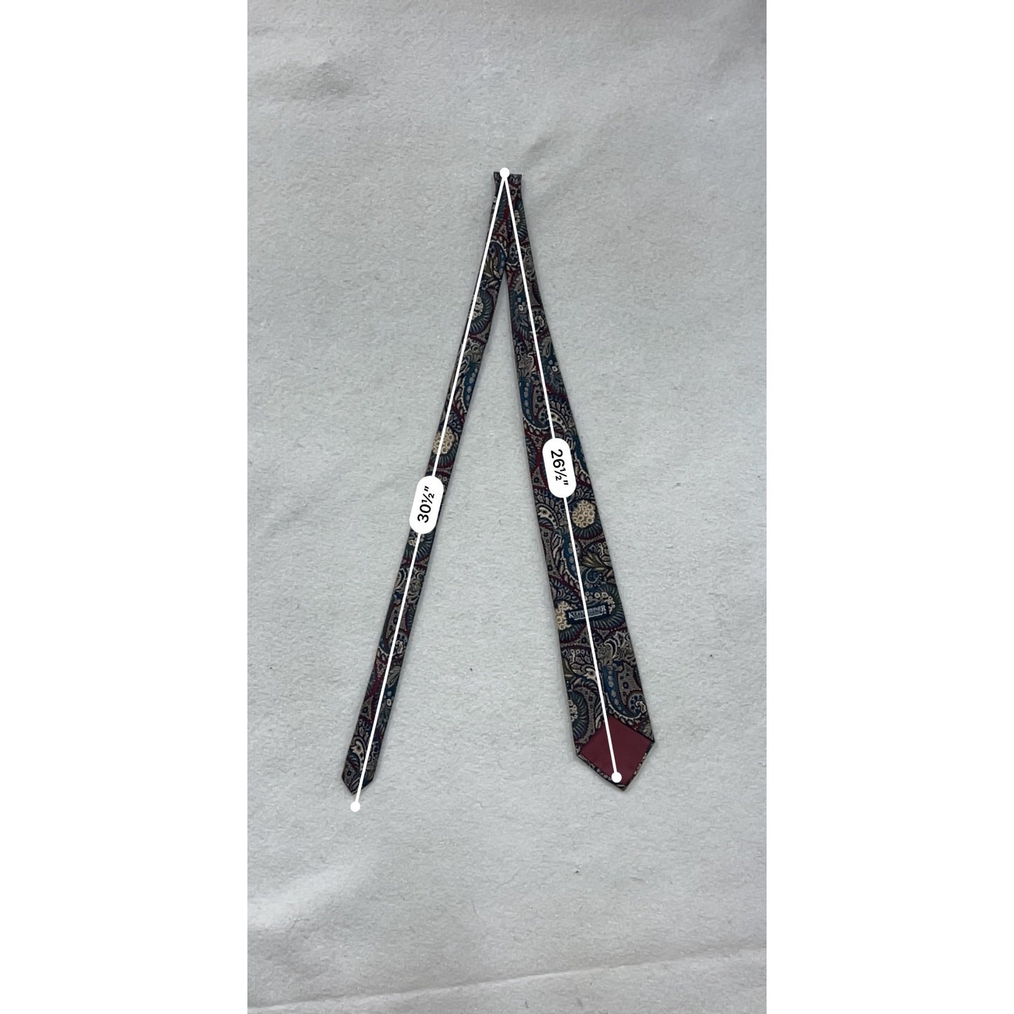 Kuppenheimer Paisley Silk Tie Red & Blue Pattern #8667