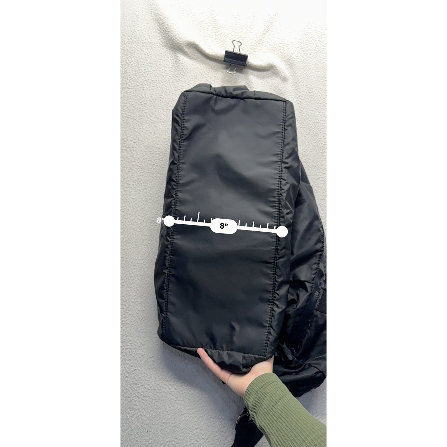 Black Nylon Gym/Travel Tote Bag With Adjustable Crossbody Strap & Handles 102B