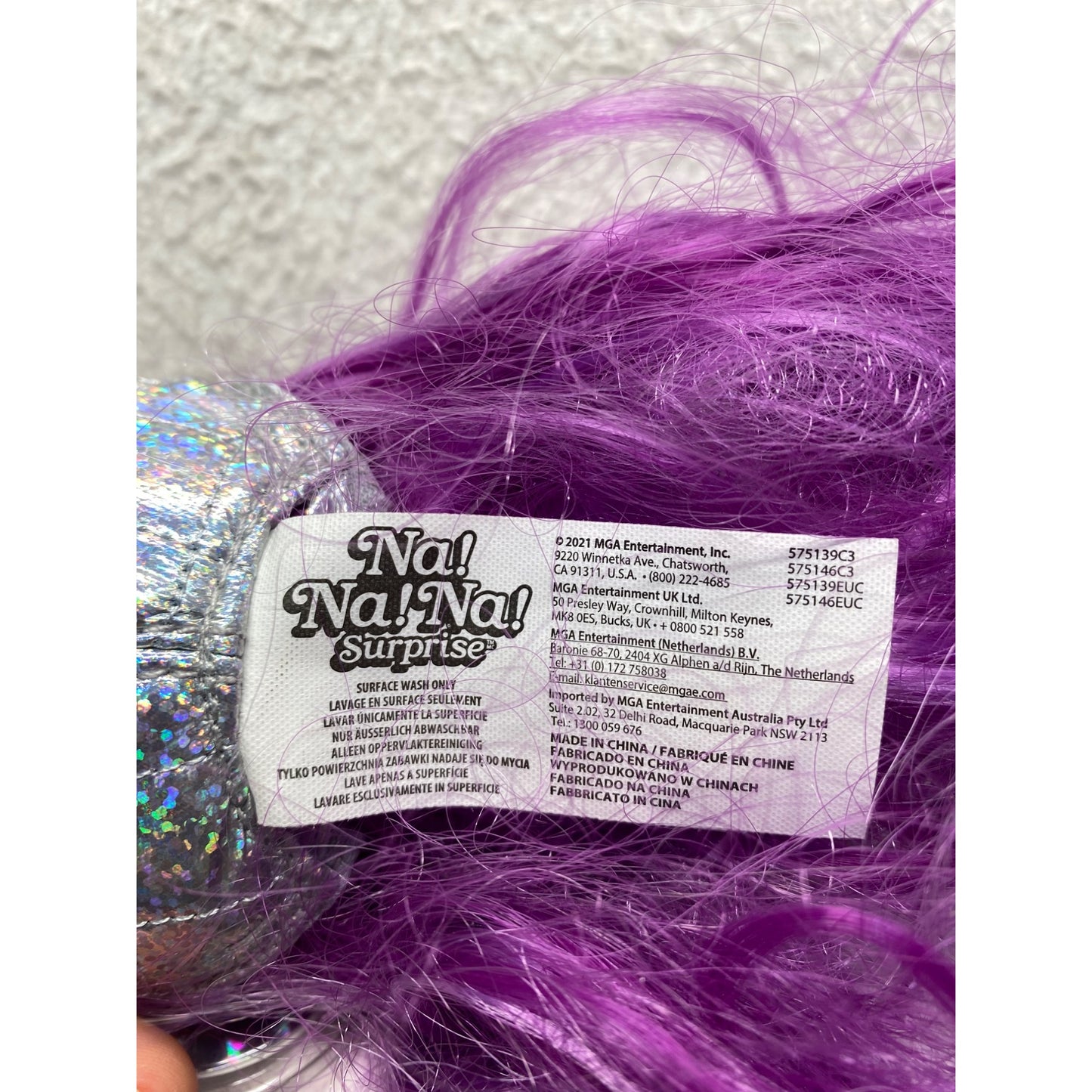Na! Na! Na! Surprise Chrissy Diamond Doll With Purple Hair & Glitter Outfit #7254