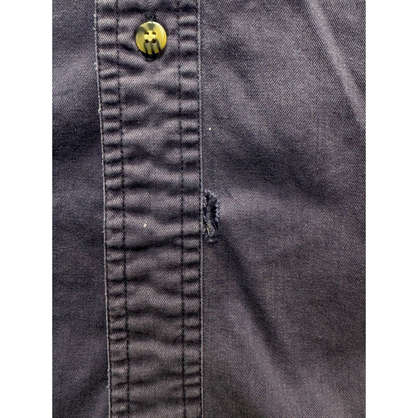 Ralph King Size Purple Button-Down Shirt With Embroidered Crest #9981