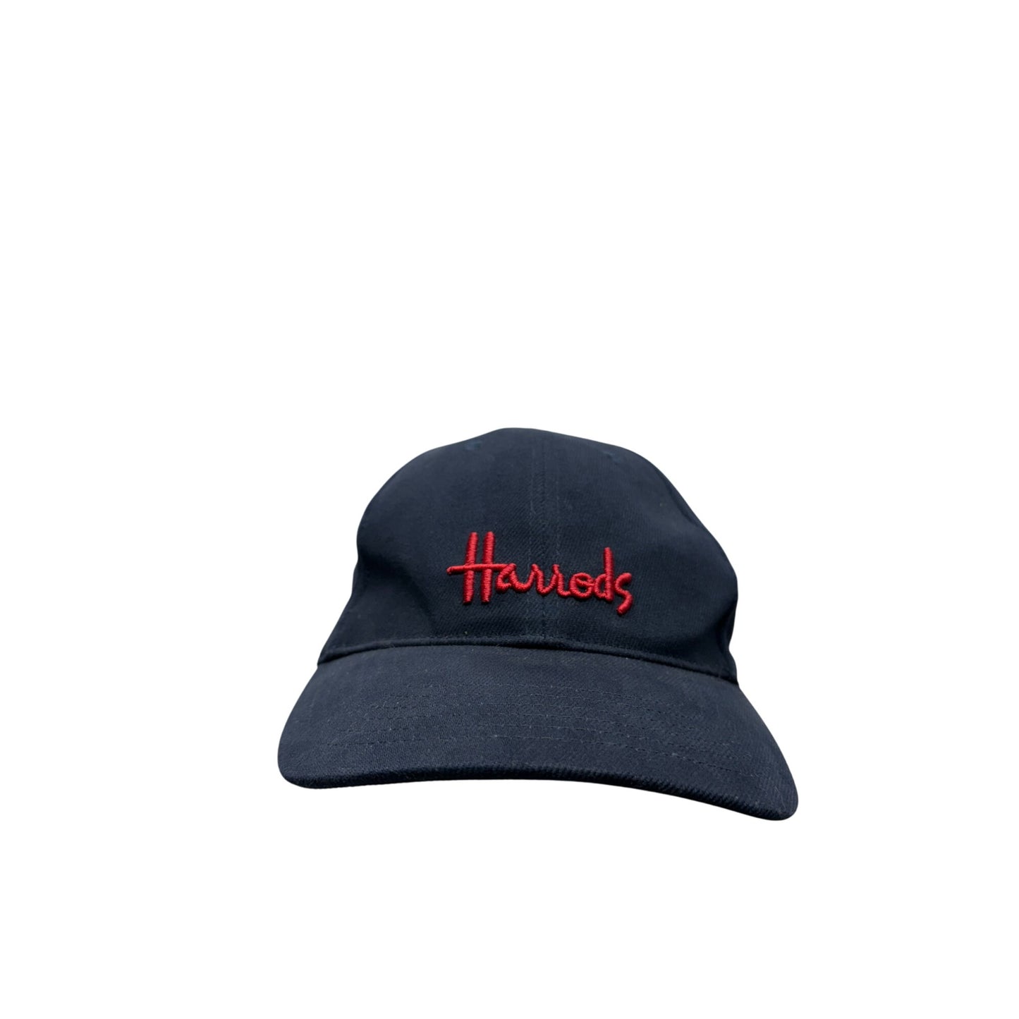 Harrods Navy Blue Baseball Cap With Red Embroidered Logo #7661