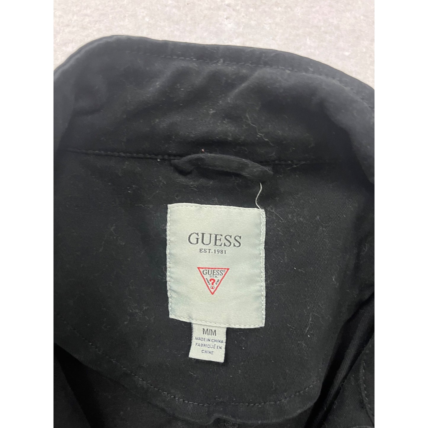 Guess Womens Black Military Jacket Size M #379A