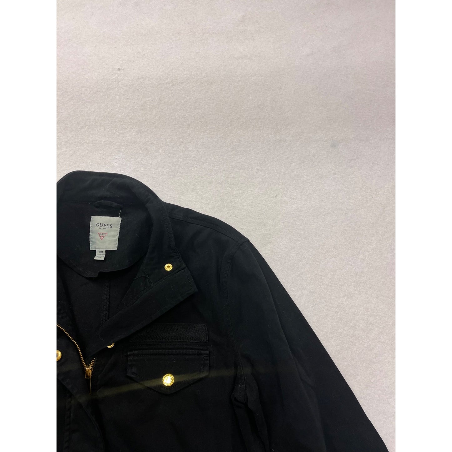 Guess Womens Black Military Jacket Size M #379A