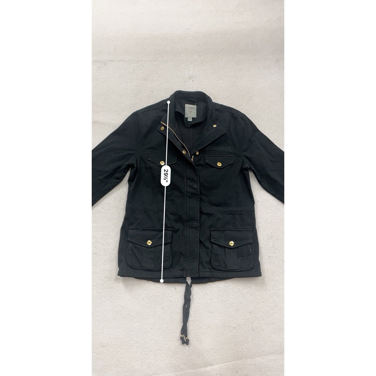 Guess Womens Black Military Jacket Size M #379A