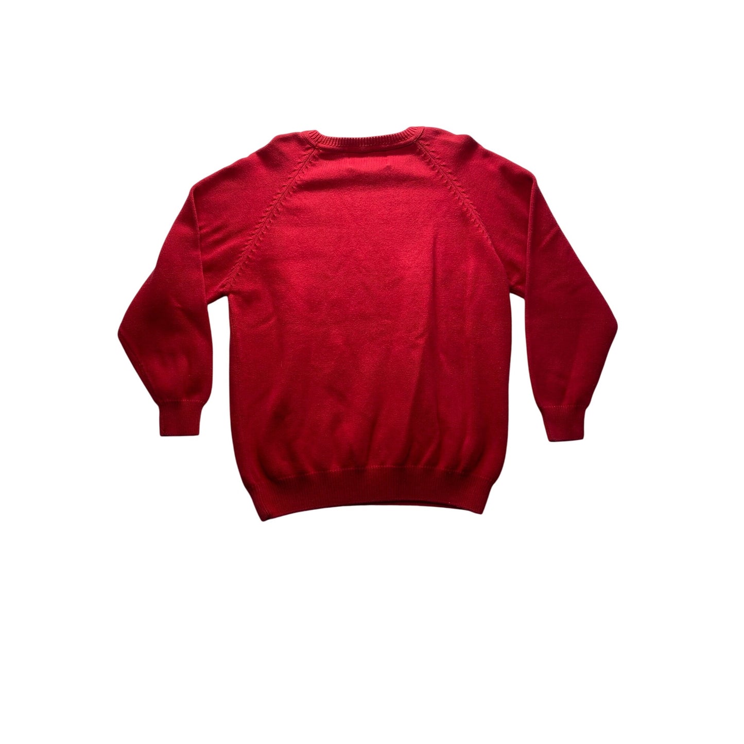 Vintage Northern Lights Alaska Red Cotton Sweater Mens #7301